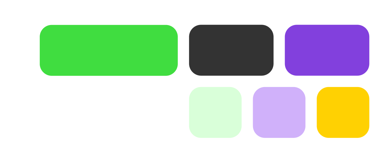 Paleta kolorów oparta na intensywnej zieleni, fiolecie oraz żółci