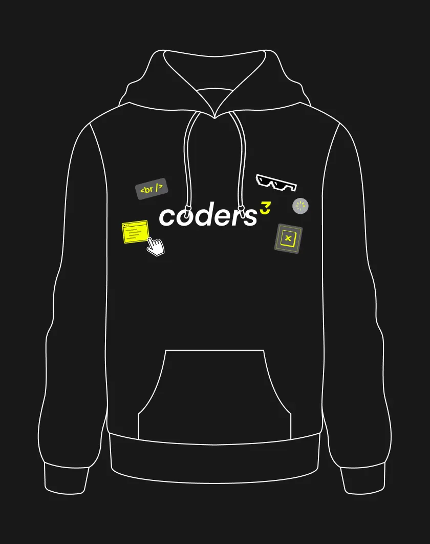 Coders3 printed hoodie