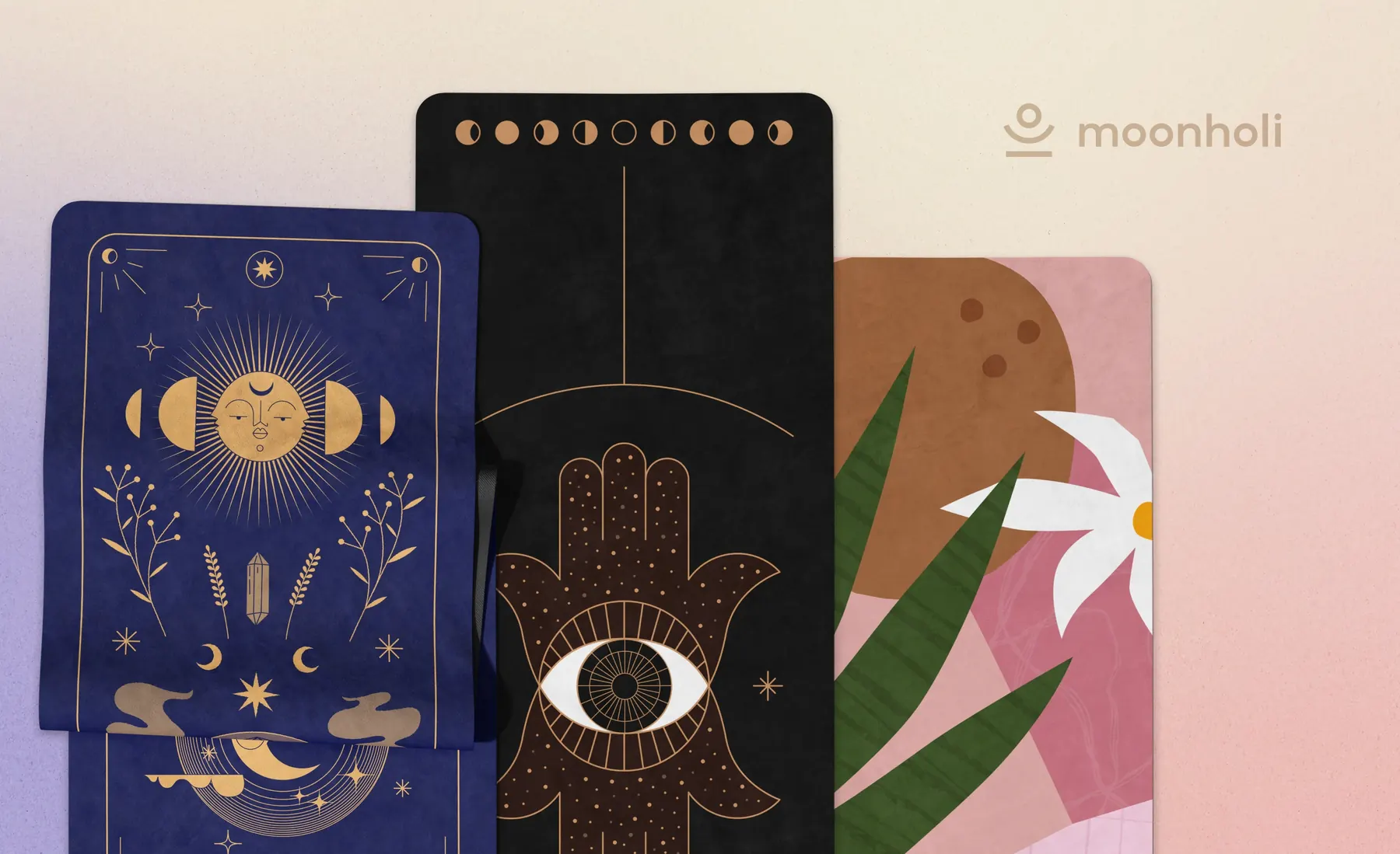 Maty do jogi Moonholi z autorskimi ilustracjami
