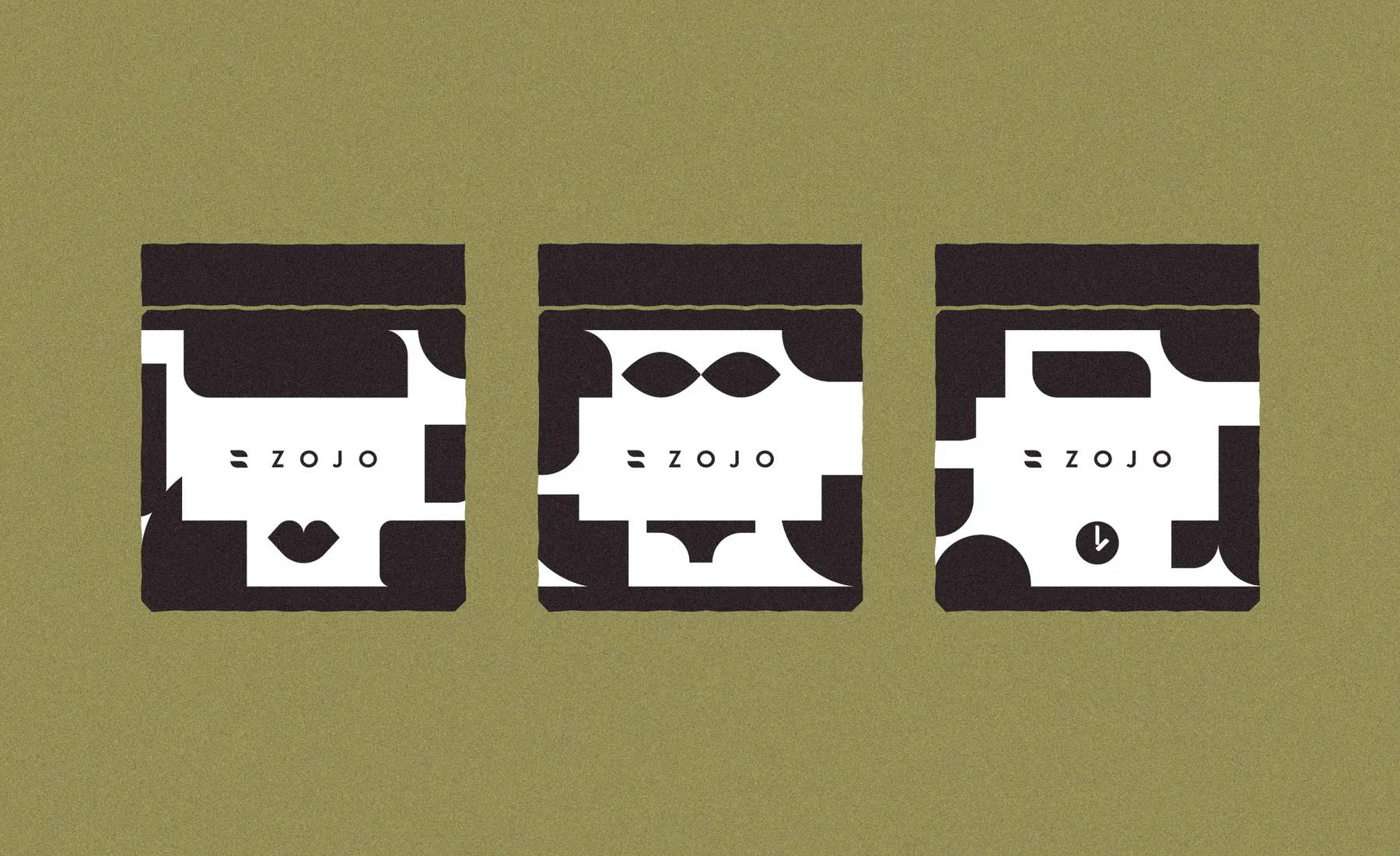 Illustrated Zojo Elixirs jars on a green background